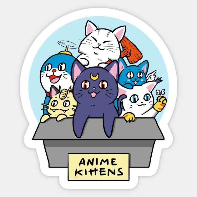 Anime Kittens Sticker by Andriu